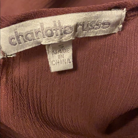 Small sheer burgundy blouse - Picture 4 of 4